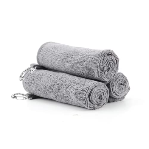 Booms Fishing B0T Microfiber Fishing Towel with Clip, 3 Pack Gray - color: Gray_3 Pack