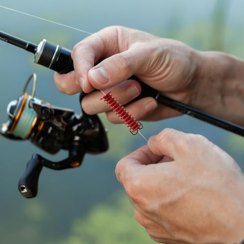 Soulchen Dip Bait Worms for Catfish Soft Swimming Lures for Catfish with Trident Hook Plastic Swim Baits Freshwater/Saltwater Plastic Swimming Lures - color: Red