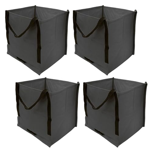 DURASACK Heavy Duty Storage Tote Bag 22-Gallon, Gray , Pack of 4 | Rugged Woven Polypropylene Moving Bag, Reusable Self-Standing Design, Holds up to 500 Pounds - color: Gray, size: Pack of 4