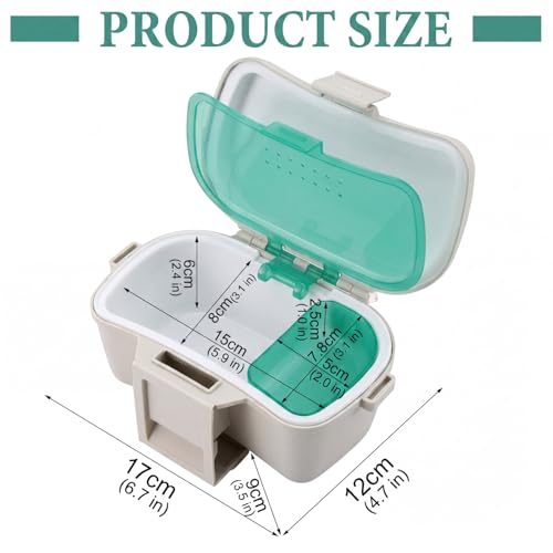Insulated Live Bait Holder Waist Mounted Dual Layer Fishing Bait Bucket Container with Lid and Lock Portable Plastic Lure Worm Storage Tackle Box, Keeps Baits Fresh and Alive - style: Simple Style