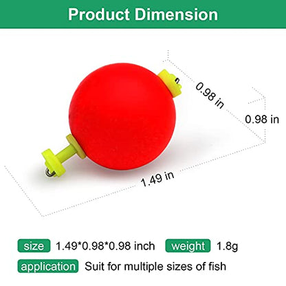Fishing Bobber Slip Bobbers for Fishing 15 Pcs Foam Snap Weighted Floats Set Bobbers Fishing Tackle Accessories Fishing Supplies - color: A-Small-Unweighted