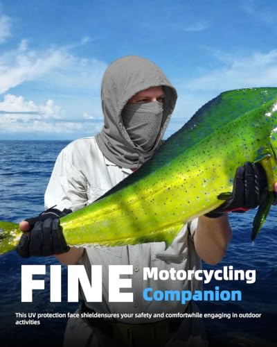 Cooling Breathable Balaclava Mask Sun UV Protection Sun Face Shield for Men Women Fishing Cycling Motorcycle Skiing Hiking - color: Dark Gray