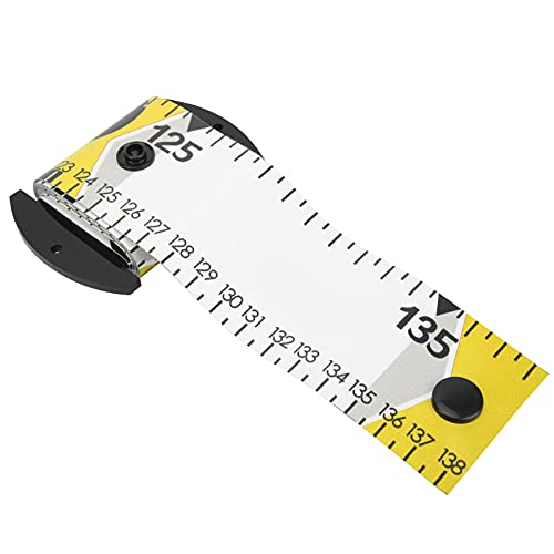 Fish Measuring Ruler, 138cm x 5cm Foldable Fish Measuring Tape with Accurate Calibration, Easy to Clean PVC Material, for Fishing Measurement Tool (Yellow) - color: Yellow