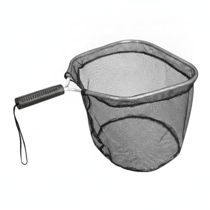 Rubber Mesh Landing Net Head Replacement, Aluminum Alloy Frame for Freshwater Fishing, Smooth Hook Release - size: 11.81 x 14.17 x 10.24"