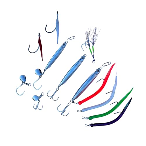 Saltwater Fishing Lures Fishing Jigs Fishing Spoons for Striped bass, Pompano, Spanish Mackerel ，Bluefish - color: Silver (3pcs), size: 1.40oz+2.00oz+2.80oz/40g+60g+80g