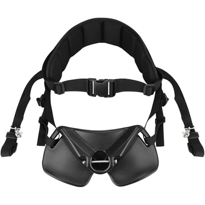 SANLIKE Fishing Belt Rod Holder Adjustable Fishing Fighting Waist Belt with EVA Padded Great Plastic Material Fighting Belt - color: Black Set
