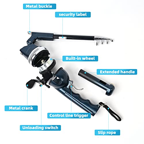 BLISSWILL Fishing Gear Pocket Telescopic Fishing Rod Combo with Reel and Line