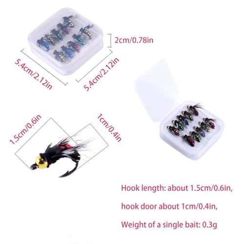 Fly Fishing Lures Kit Fishing Fly,Fly Fishing Kit Fly Fishing Lures,Handmade Lures Assortment Kit Artificial Bait Hooks for Bass Trout Salmon Fishing,Suitable for Freshwater and Saltwater - size: Bionic venomous fly
