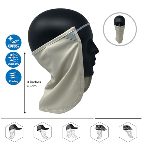 CoolNES - UV Sun Protection Neck Drape Adjustable Multifunctional 2 in 1 Face Covering for Outdoor Fishing - Unisex - color: Coolnes-camel