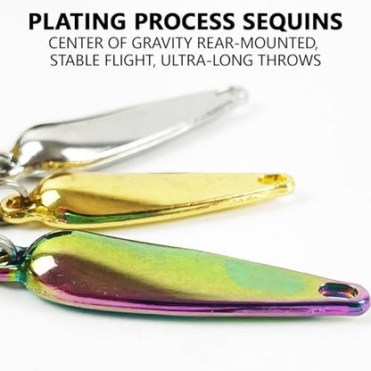 15 Pcs Trout Spoon Lures Spinnerbaits Fly Fishing Spinners Hand-Tied Spoons for Bass Pike Salmon Freshwater Saltwater