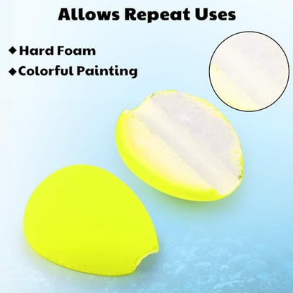 30 Pcs Trout Float Foam Teardrop Strike Fishing Bobbers Fishing Floats Fly Fishing Strike Indicators for Trout Offshore Saltwater Freshwater - color: Yellow