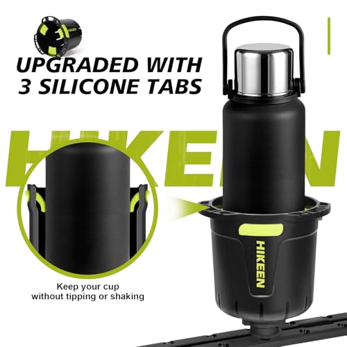 Hikeen Kayak Cup Holder with Rubber Tab, Multi-Functional Cup Holder for Kayak Water Bottle Holder, Drinks Holder, Fishing Tool, Lures Storage, Kayak Track Mount Install - style: 2Pack