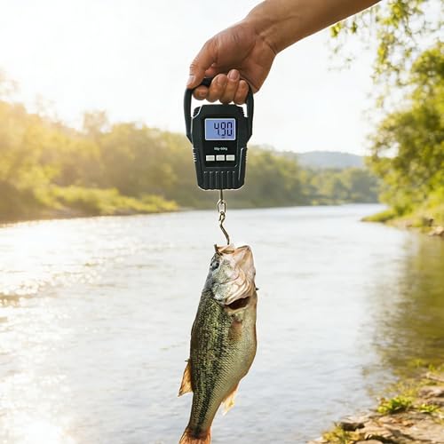 Fishing Tool Kit with Fish Gripper, Portable Fish Scale, Stainless Steel Soap & Measuring Ruler – Saltwater Resistant Tackle Accessories for Freshwater and Saltwater Anglers (4, Black & Pink) - color: Black & Pink, 4-in-1 Kit