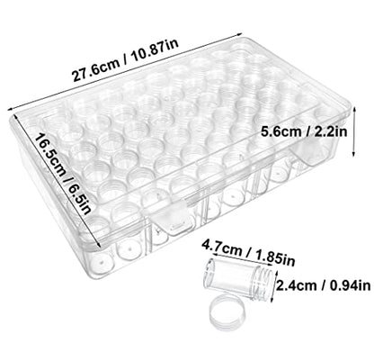 2packs 60 Grids Bead Organizer and Storage Diamond Painting Containers Portable Plastic Case Box Arts Crafts Storage for Seeds Beads Sewing Cosmetic Nail Glitter Powder Small Parts Rhinestones - size: 2 Packs