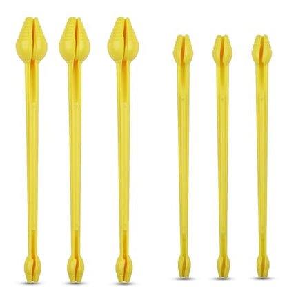 Fishing Hook Remover Tool 6pcs Plastic Hook Disgorger Dehooker Extractor 2 Sizes for Carp Trout Bass Saltwater Freshwater Ice Fishing Gear