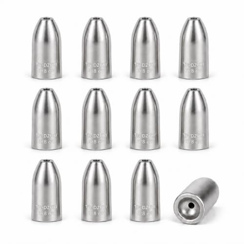 Tungsten Bullet Fishing Weights - Insert Free Worm Sinkers for Bass Fishing, Ultra Sensitive Texas & Carolina Rig Weights, Flipping & Pitching, 1/16, 1/8, 3/16, 1/4, 3/8, 1/2 oz, 5-12 Pack | 3 Colors 1/16-1/2oz Fishing Sinkers for Texas Rig, Carolina Rig,