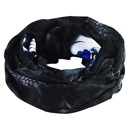Obacle Skull Face Mask for Women Dust Wind Sun Protection Rave Festival Riding - color: Gray Face Black Nose Big Tear Lips