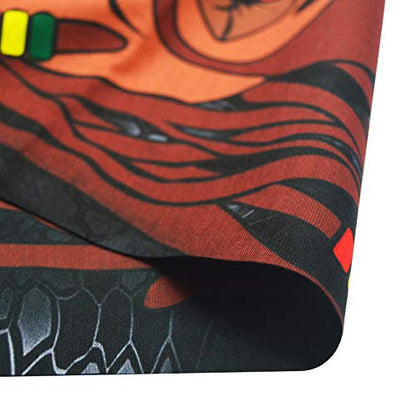 Obacle Bandana Face Mask Neck Gaiter Tube Mask Men Women for Sun Dust Protection - color: Brown Sharp Face With Colorful Cigar
