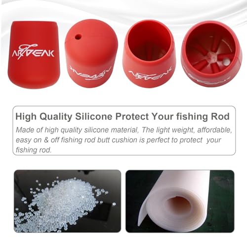 Dovesun Fishing Rod Butt Cushion Fishing Rod Seat Cushions Fishing Rod Protector Fishing Rod Butt Cap End Fishing Rod Holders Small(31mm/1.22in) 4 Colors 8pcs - color: 8PCS-Fit for 1.02"-1.18"(26mm-30mm) Rod Butt