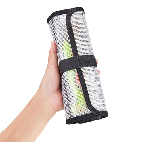 Roll Up Fishing Lure Wraps Set-Durable Lure Bag 6 Pocket PVC Protective Cover Saltwater Hook Covers Fabric Lure Protector Trolling Lure Tackle Box - color: Clear 1-pack, size: 25" X 9"