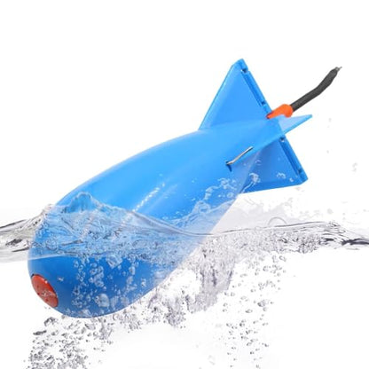 Carp Fishing Tackle, 5.5x5.5x14.5cm Rocket Shape Spod Fishing Feeders | Float Lure Bait Holder Container, Spomb Pellet Feeders for Position Outdoor Tools - color: Blue