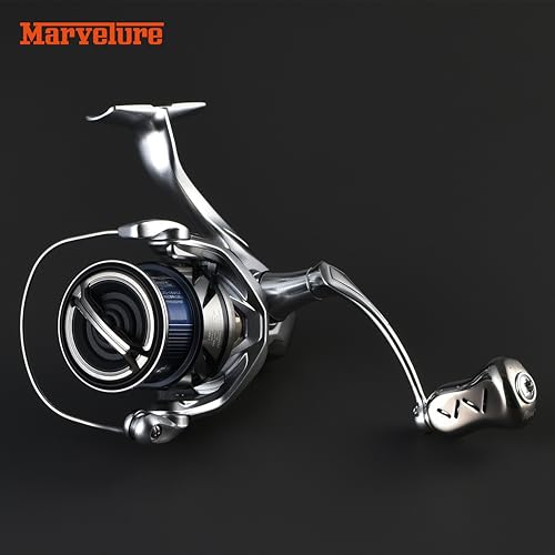 Mamba Series Power Handle 2.28'' (58 mm) with Titanium Knob Compatible for Shimano Stradic FL FM, Stella, Vanford, Vanquish, Twin Power, Nasci FC FD 1000-5000 Spinning Reels - color: Silver
