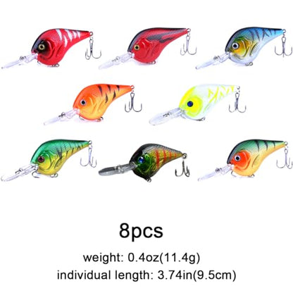 Fishing Lures Kit Minnow Popper Crank Baits Freshwater Bass Fishing Baits Set - color: DYP50PCSA