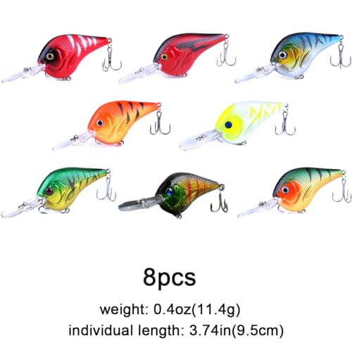 Fishing Lures Kit Minnow Popper Crank Baits Freshwater Bass Fishing Baits Set - color: DYP60PCSA