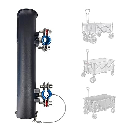 Rod Holders - Ideal for Wagons, Gardening Wagons, Gorillas and Campers, Golf carts. Clip-on mounting. - color: Black1