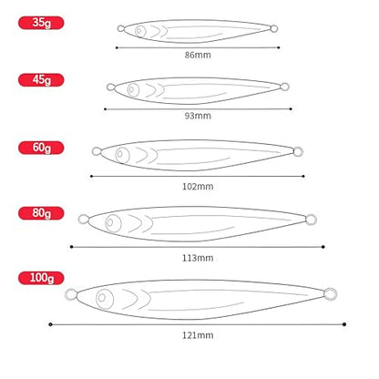 Saltwater Fishing Lures Metal Jigs Vertical Jigging Lure with Treble & Double Assist Hooks, 35-100g 6 pack Laser Glow Spoon Speed Sinking Slow Pitching Jig Offshore Targeting Tuna Mahi-Mahi Yellowtail - size: 45g/1.59oz