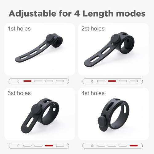 Simgoing 60 Pcs Fishing Belts 2 Size Soft & Stretchy Reusable Rod Ties, Lightweight Durable Rubber Bands Belts for Pole Storage, Cables, Gardening Tools, Camping Equipment
