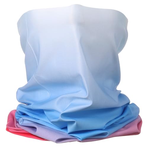 HARFINGTON Summer Cooling Neck Gaiter Sun Protection Face Mask Fishing Necks Gaiter Unisex for Cycling Outdoor Sports - color: Gradient Red-blue