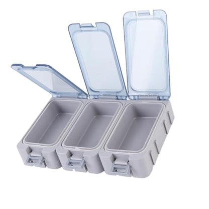 Alomejor Small Tackle Box, Luminous Fishing Tackle Organizer with Transparent Window and Safety Locks for Kayak Bank Fishing (PP Material) - color: Gray