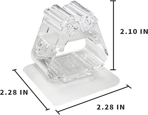 GANPUB 4Pcs Clear Fishing Rod Holder. Mounted Fishing Pole Holder, Wall-Mounted Multi-Purpose Functions, No Need to Drill Fishing Rod Rack, Can Hold any Type of Fishing Rod, Fishing Rod Holders