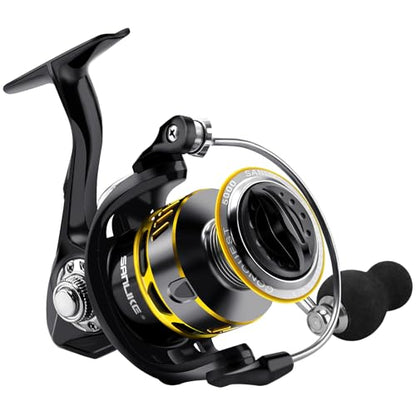 SANLIKE Spinning Reel Fishing Reel for Saltwater or Freshwater | Carbon Fiber, 40.5 Lbs Max Drag, 7+1 Stainless BB Ball Bearing, 5.2:1 Gear Ratio, Size 3000-6000 - size: 5000