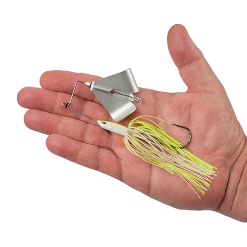 Berkley Skirted Riveter Fishing Buzzbaits - color: White Chartreuse, size: 3/8 oz