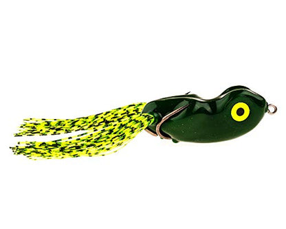 Scum Frog Scumdog Topwater Bass Fishing Hollow Body Frog Lure with Weedless Hooks - color: Green, size: 5/8 oz