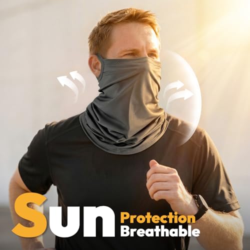 HONGTEYA 6 Pack Summer Neck Gaiter, UV Protection Cooling Face Mask Breathable Bandana Head Scarf Face Cover for Men Women - color: Multicolor Flag Print