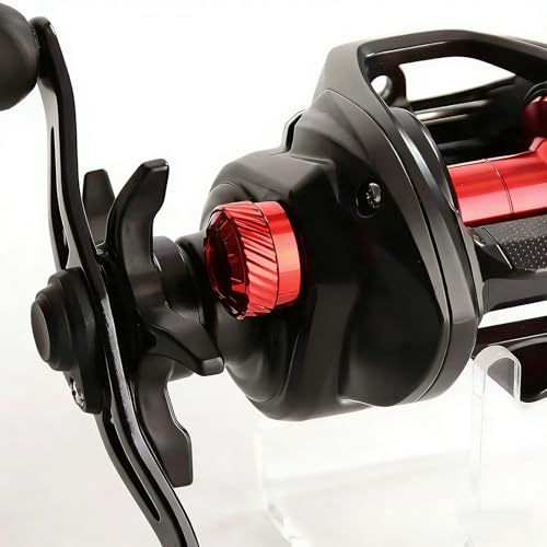 Mechanical Brake Knob Compatible with Daiwa 2019 TATULA 100/2025 TATULA 200 - Aluminum Alloy Adjustment Knob, 1 Set Fishing Reel Replacement Parts - color: Red