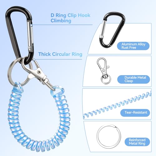 SHANSHUI Phone Lanyard Tether, Stretchy Phone Strap Patch Anchor Outdoor Climbing Hook Compatible for Most Smartphones - color: Purple+blue