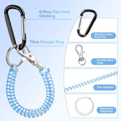 SHANSHUI Phone Lanyard Tether, Stretchy Phone Strap Patch Anchor Outdoor Climbing Hook Compatible for Most Smartphones - color: Purple+blue