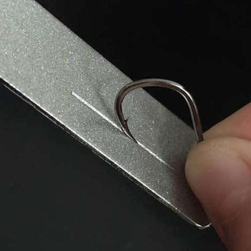 Diamond Stone Fishing Hook Sharpener Portable Keychain Fish Hook Sharpening Tool for Outdoor Fishing (A (Singe Side Mate)) - color: A (Singe Side Mate)