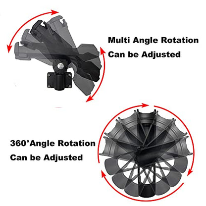 HiUmi Adjustable Black Fishing Rod Holder for Boat Kayak Swivel Side Mount Kits Tackle - color: RH40-2Pack