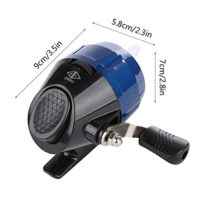 plplaaoo Portable Spincast Fishing Reel Slingshot Outdoor Shooting Harpoon Dart Reel Lightweight Durable Metal Rocker Arm Easy Operate for Fishing Lovers Beginners Red Black Blue Green - color: Blue