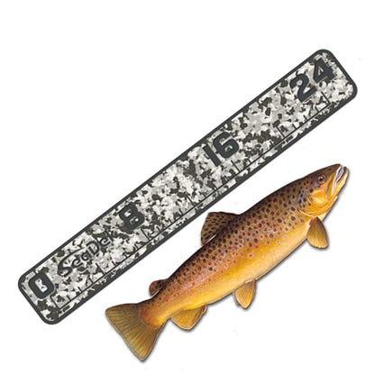 USATuff SeaDek EVA Foam Fish Measuring Ruler for Boat, Fishing, Kayak | Adhesive Backing Peel & Stick - 24" SnowCamo -Darkgray - color: SnowCamo -Darkgray, style: 24 inch