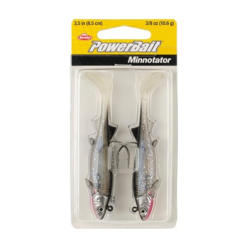 Berkley PowerBait Minnotator Fishing Soft Bait - color: Silver Smelt, size: 3.5 in - 3/8 oz