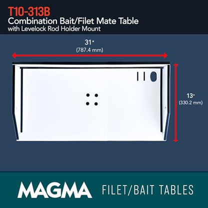 Magma Products Combination Bait/Filet Mate and Levelock Rod Holder Mount - style: 31 inch