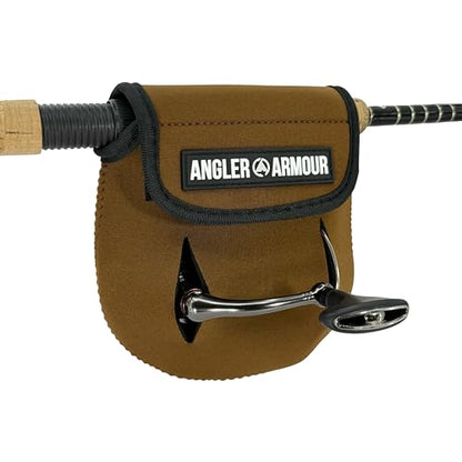 Angler Armour Spinning Reel Cover, Fishing Reel Case, Neoprene Reel Pouch, Spinning Reel Sleeve, Protective Sleeve For 1000, 2000, 3000, 3500 Series Reels, Marsh Brown - color: Marsh Brown