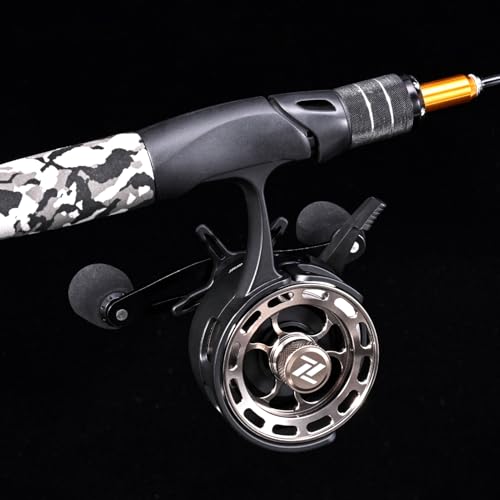 Karlak Ice Fishing Reels 3.2:1 Gear Ratio Ultra Smooth 3+1 Ball Bearings Fishing Reel Right Hand
