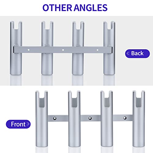 Fishing Rod Holder Aluminum, 3/4 Link Tube， Aluminum3/ 4 Rod Rack, Suit Boats & Yacht